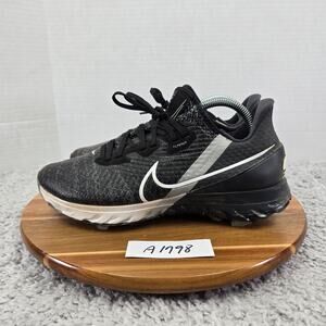 Nike Mens 8.5 Air Zoom Infinity Tour Black Platinum White Golf Shoes CT0540-001